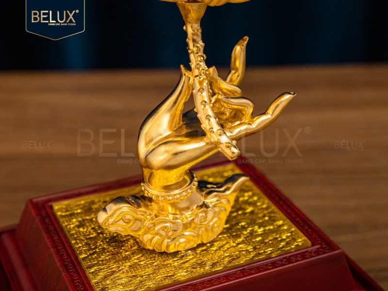 Phật Thủ Liên Hoa dát vàng 24k&nbsp;12x10x20cm